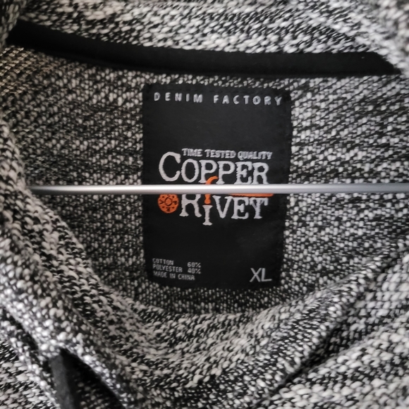 Men’s Copper Rivet Cowl Neck Sweater - Picture 2 of 2